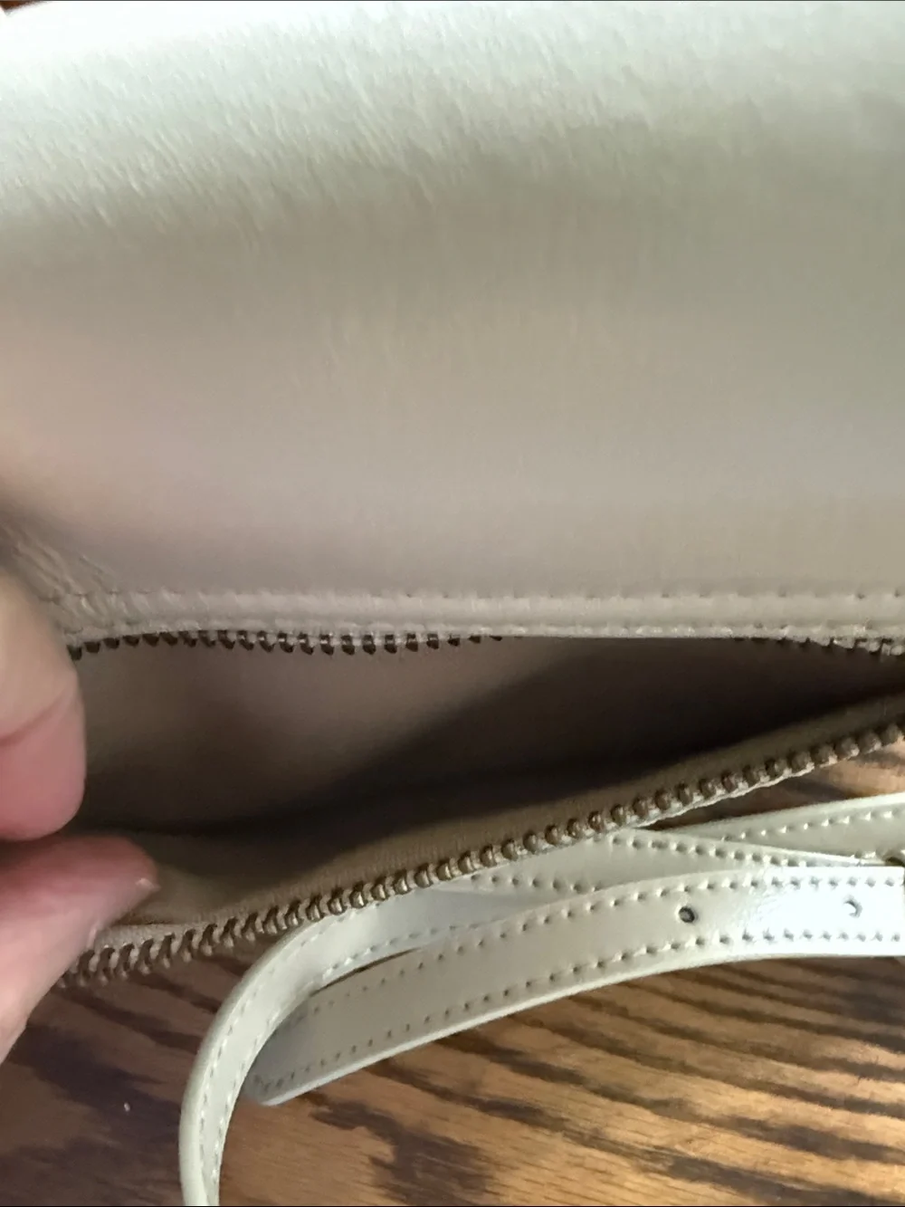 Elegant Cream Crossbody Bag with Flap - Everyday Shoulder Bag